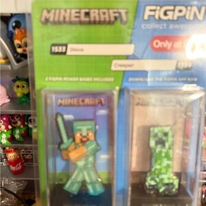 2023 FiGPiN Minecraft Steve #1533 Creeper #1534
